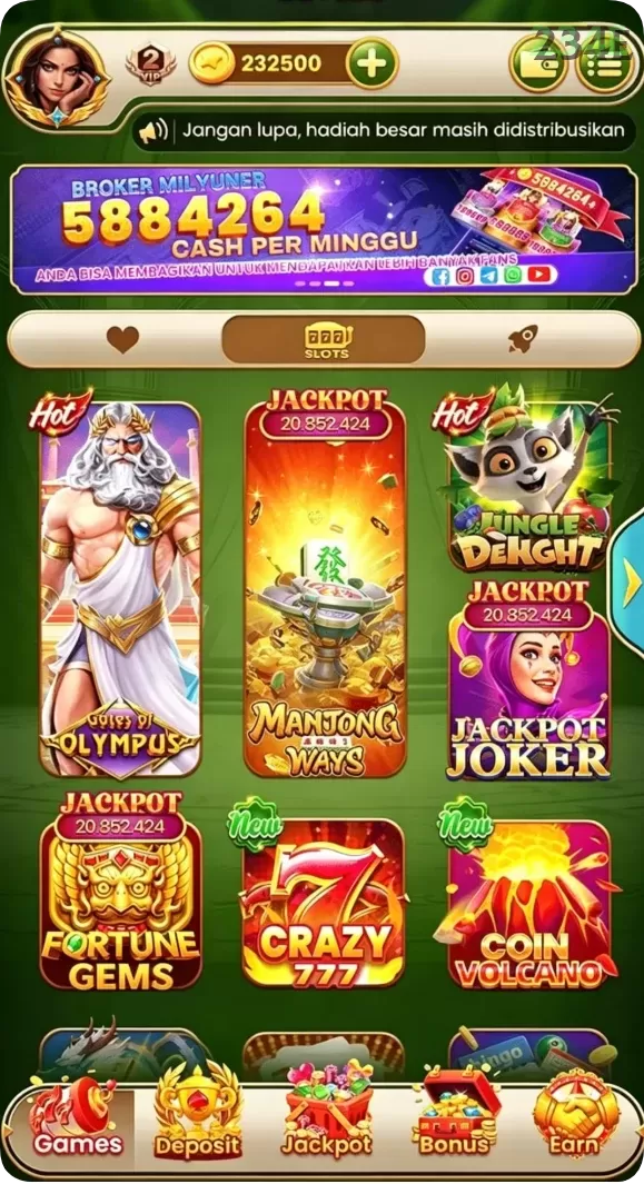 Cuplikan layar EE789 — menu navigasi