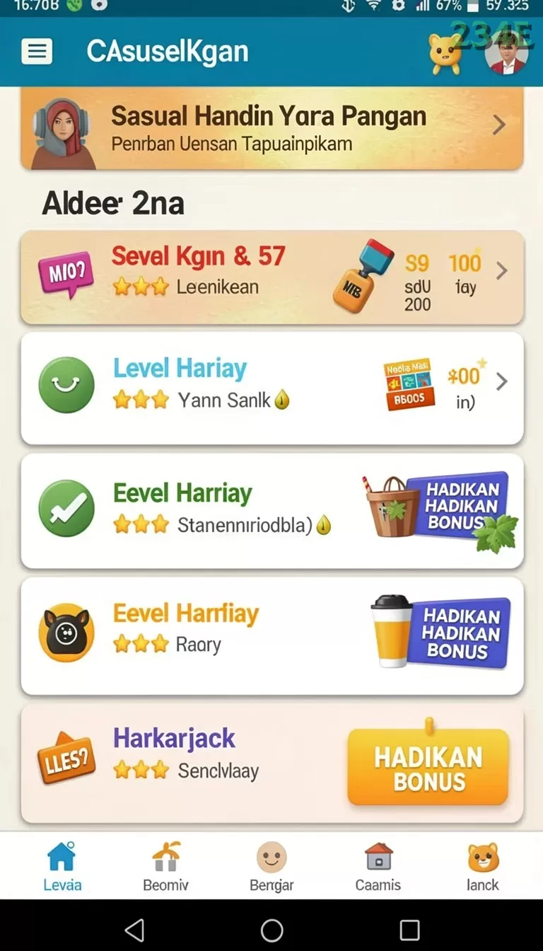 Cuplikan layar EE789 — halaman utama